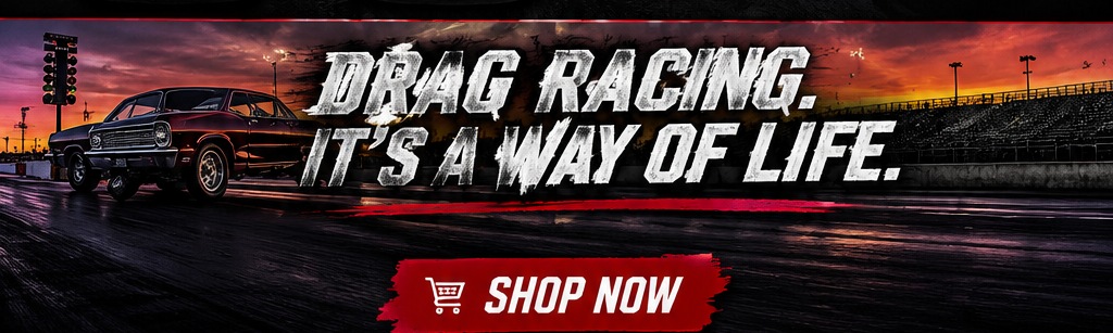 Drag racing action